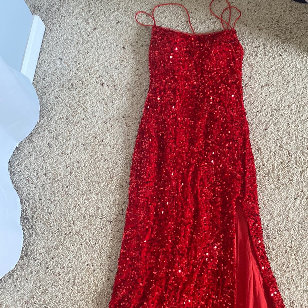 Berlinnova sparkly red prom dress size 2.